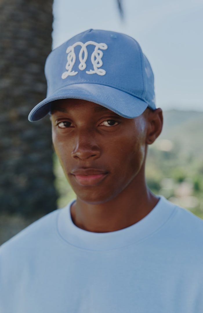 Monogram Trucker Cap in Blue