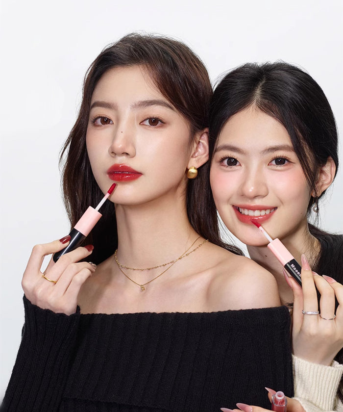 MOOEKISS Double-Head Essence Matte & Mirror Lip Glaze T4377