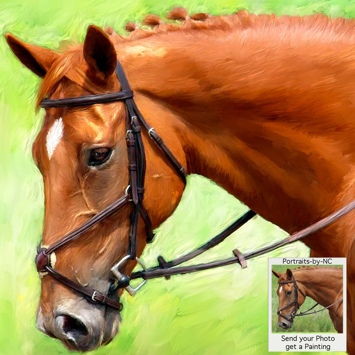 Custom pet portrait, hand-painted and digital artwork by Enzie Shahmiri  portrait from photo