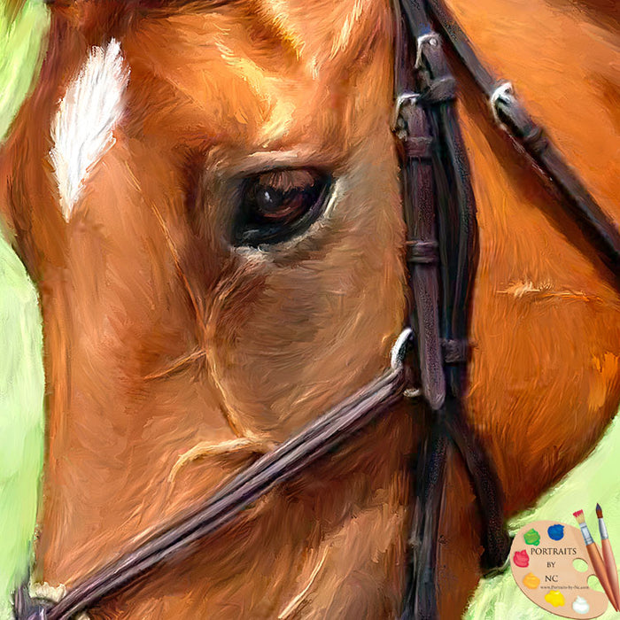 Custom pet portrait, hand-painted and digital artwork by Enzie Shahmiri  eye detail