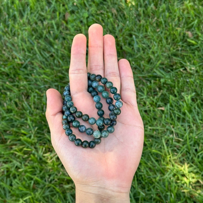 Moss Agate Bracelet 8mm