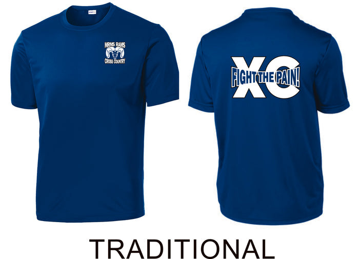 MRMS XC Shiny Wicking Unisex Tee- Youth and Adult Sizes