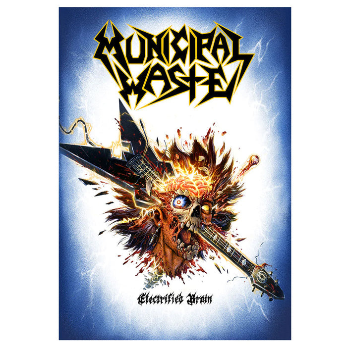 MUNICIPAL WASTE (Electrified Brain) Banner/Flag 27" X 39"