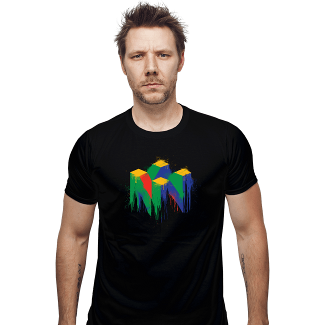 Secret_Shirts Fitted Shirts, Mens / Small / Black N64 Splashes