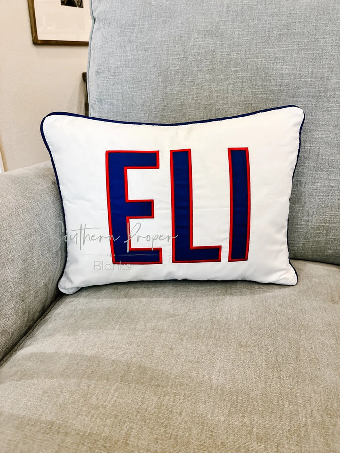 Navy Trim Pillow Case