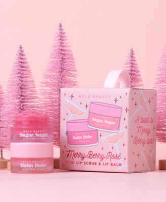 NCLA BEAUTY merry berry rose mini Lip Scrub & Lip Balm