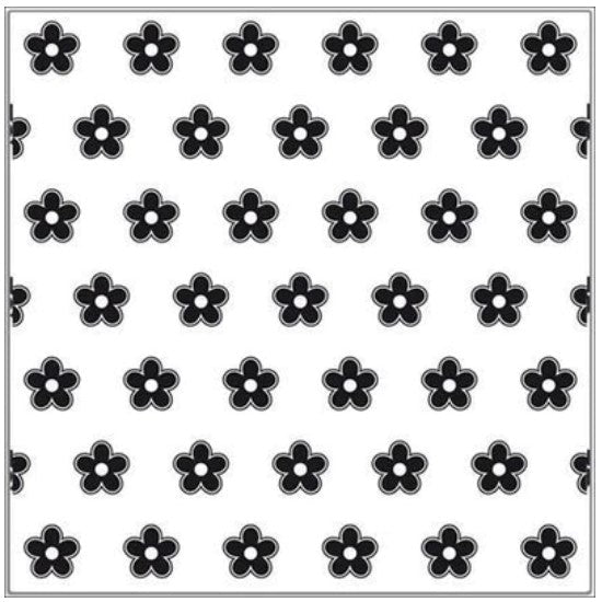 Nellie's Choice - Embossing Folder - Flower background square. Size: 6" x 6". Available at Embellish Away located in Bowmanville Ontario Canada.