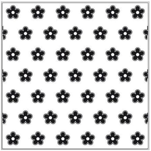 Nellie's Choice - Embossing Folder - Flower background square. Size: 6" x 6". Available at Embellish Away located in Bowmanville Ontario Canada.