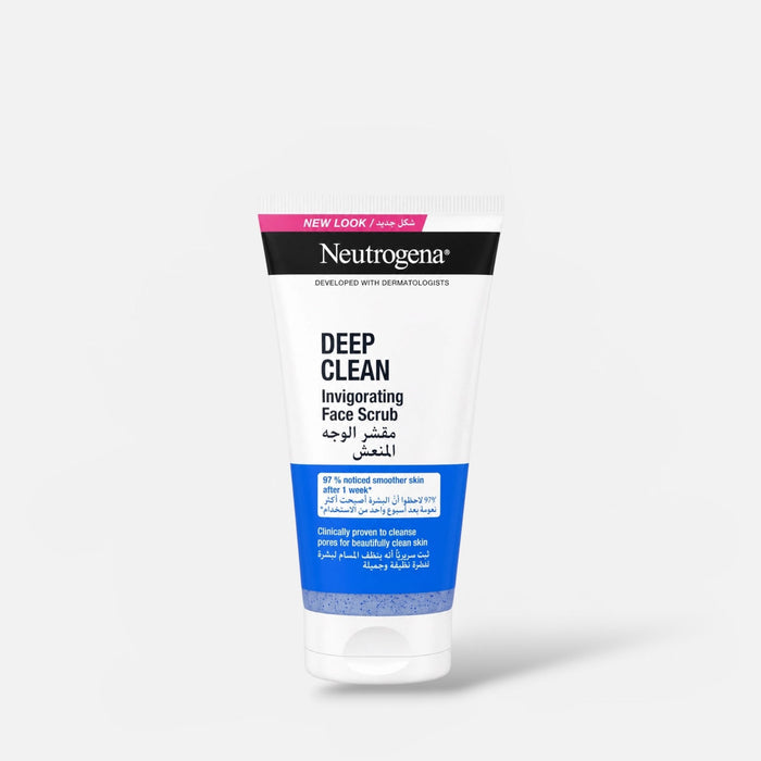 Neutrogena Deep Clean Invogorating Daily Scrub 150ml غسول نيتروجينا ديب كلين المنعش اليومي - Princess Cosmetics Qatar