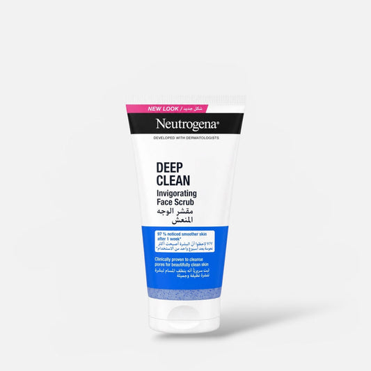 Neutrogena Deep Clean Invogorating Daily Scrub 150ml غسول نيتروجينا ديب كلين المنعش اليومي - Princess Cosmetics Qatar