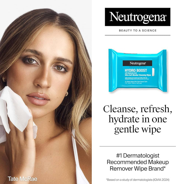 NEUTROGENA Hydro Boost Ultra-Soft Micellar Cleansing Wipes مناديل تنظيف الوجه من نايتروجينا