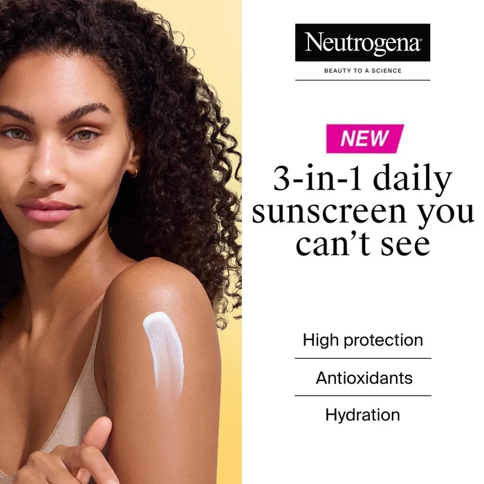 Neutrogena Ultra Sheer Invisible Cream Sunscreen Hydration SPF50 50ml كريم نيتروجينا ألترا شير غير المرئي الواقي من الشمس المرطب بعامل حماية من الشمس 50 - Princess Cosmetics Qatar