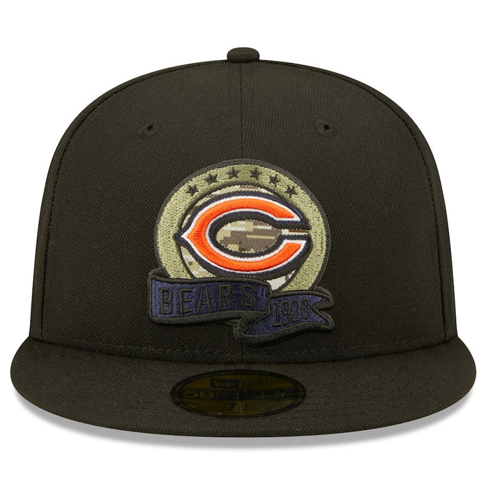 New Era Black Chicago Bears 2022 Salute To Service 59FIFTY