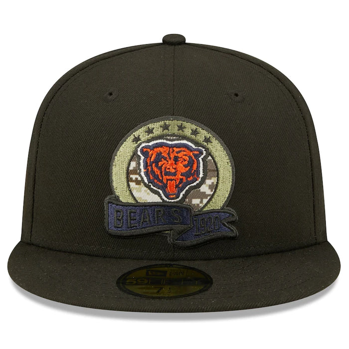New Era Black Chicago Bears 2022 Salute To Service 59FIFTY