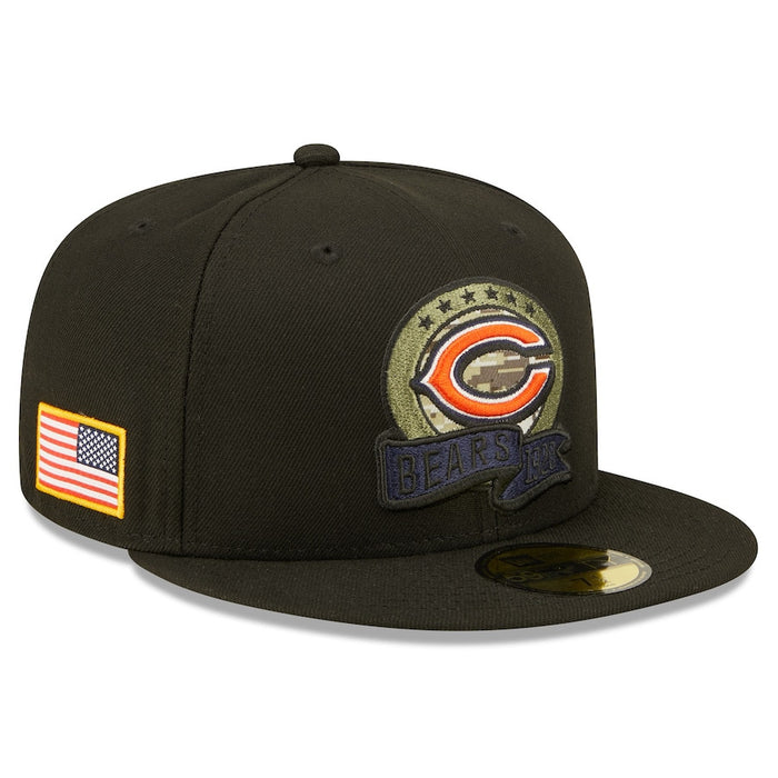 New Era Black Chicago Bears 2022 Salute To Service 59FIFTY