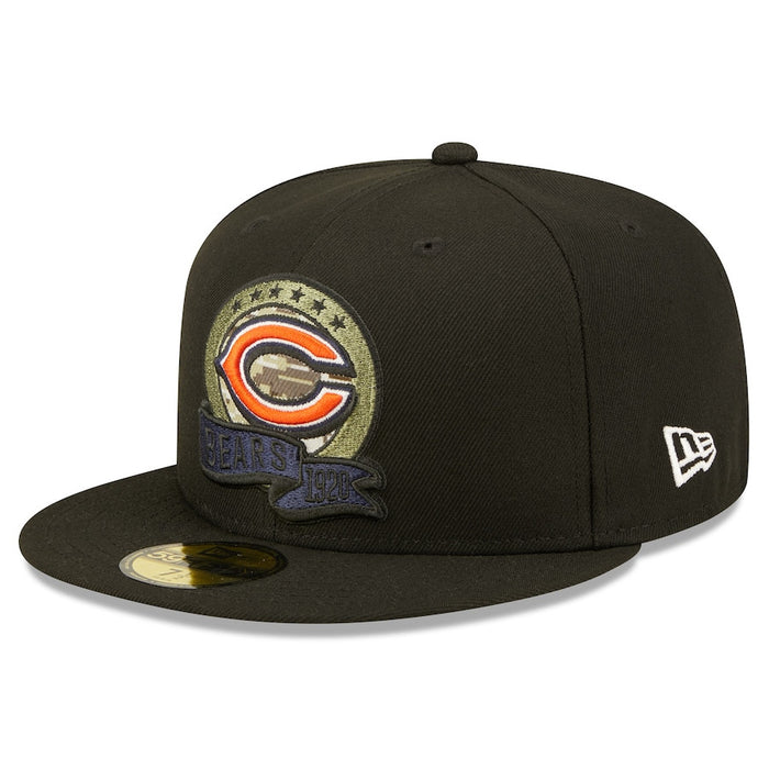 New Era Black Chicago Bears 2022 Salute To Service 59FIFTY