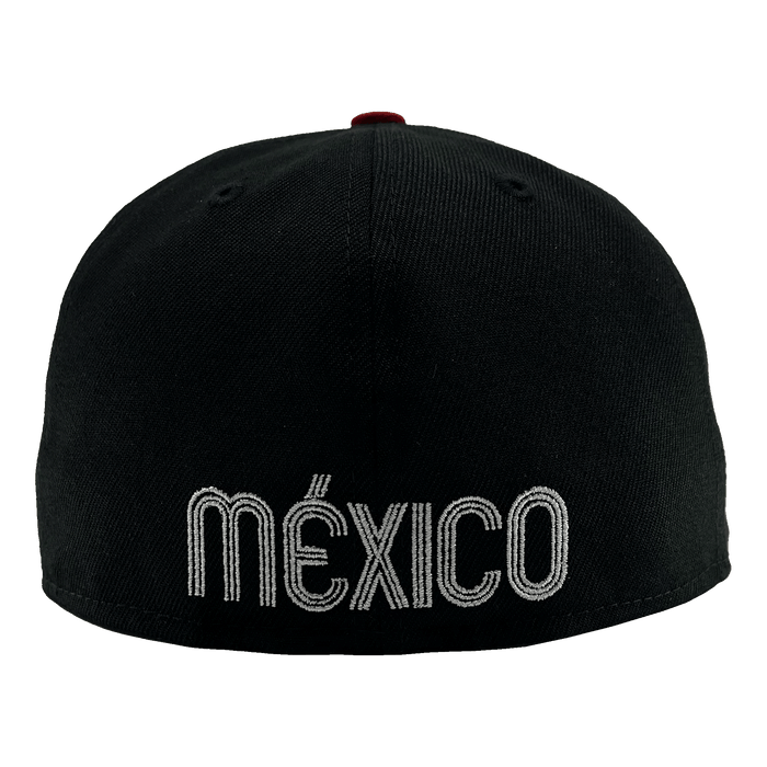 Mexico embroidered on back of black 5950.