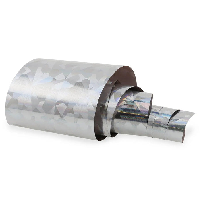 NF-009 Silver Holo Geometric - Transfer Foil Strip   Naio Nails