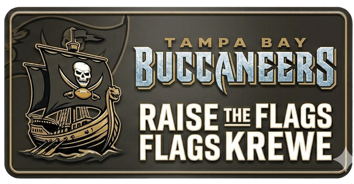 Tampa Buckaneers raise the flags