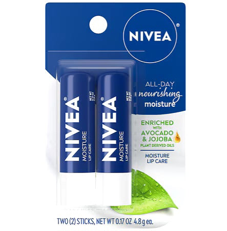 NIVEA Moisture Lip Care 2 Pack مرطب الشفاه