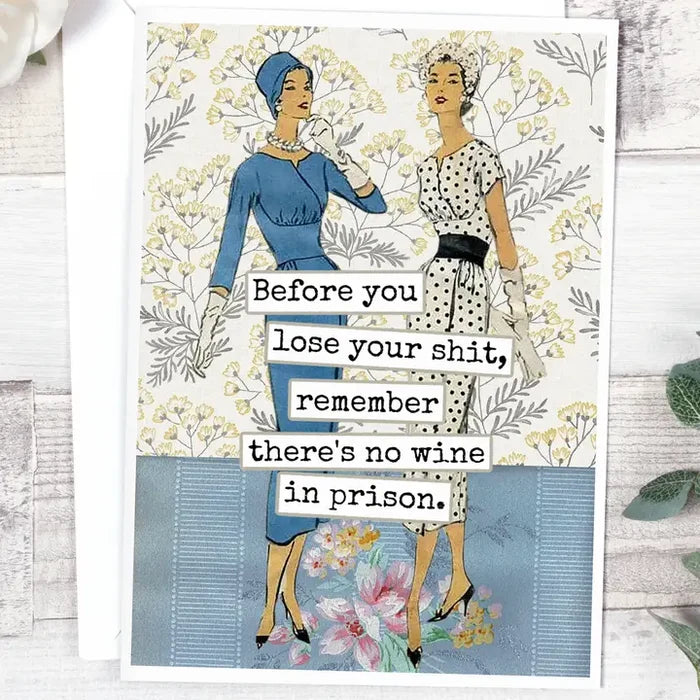 No Wine Prison Card