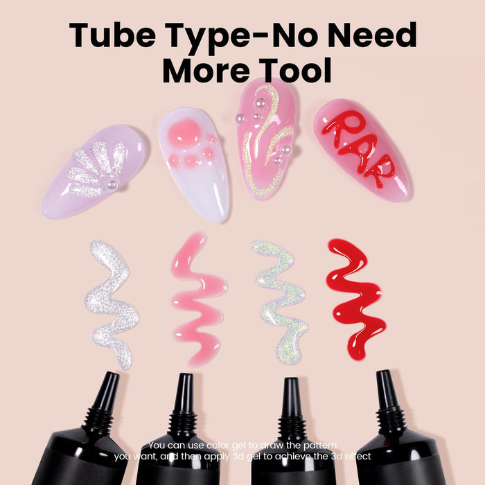 No Wipe 3D Sculpting Gel for Nail Art Designs