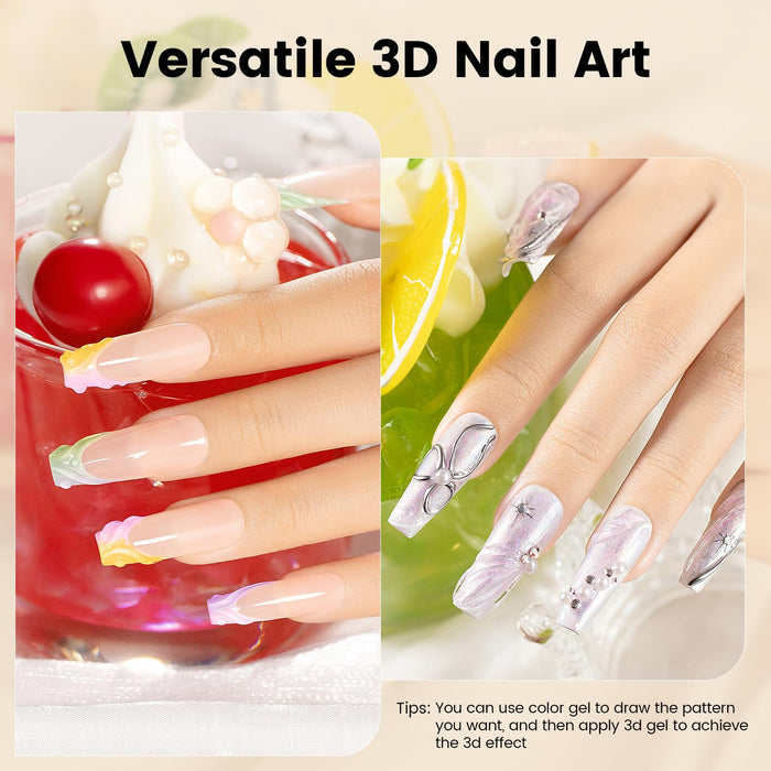 No Wipe 3D Sculpting Gel for Nail Art Designs