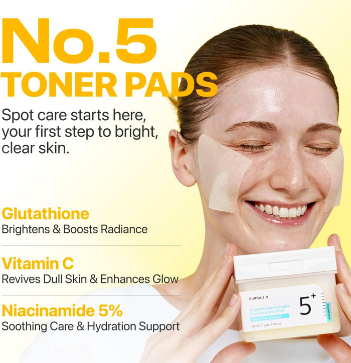 Numbuzin No.5+ Vitamin-Niacinamide Concentrated Pad - 180ml