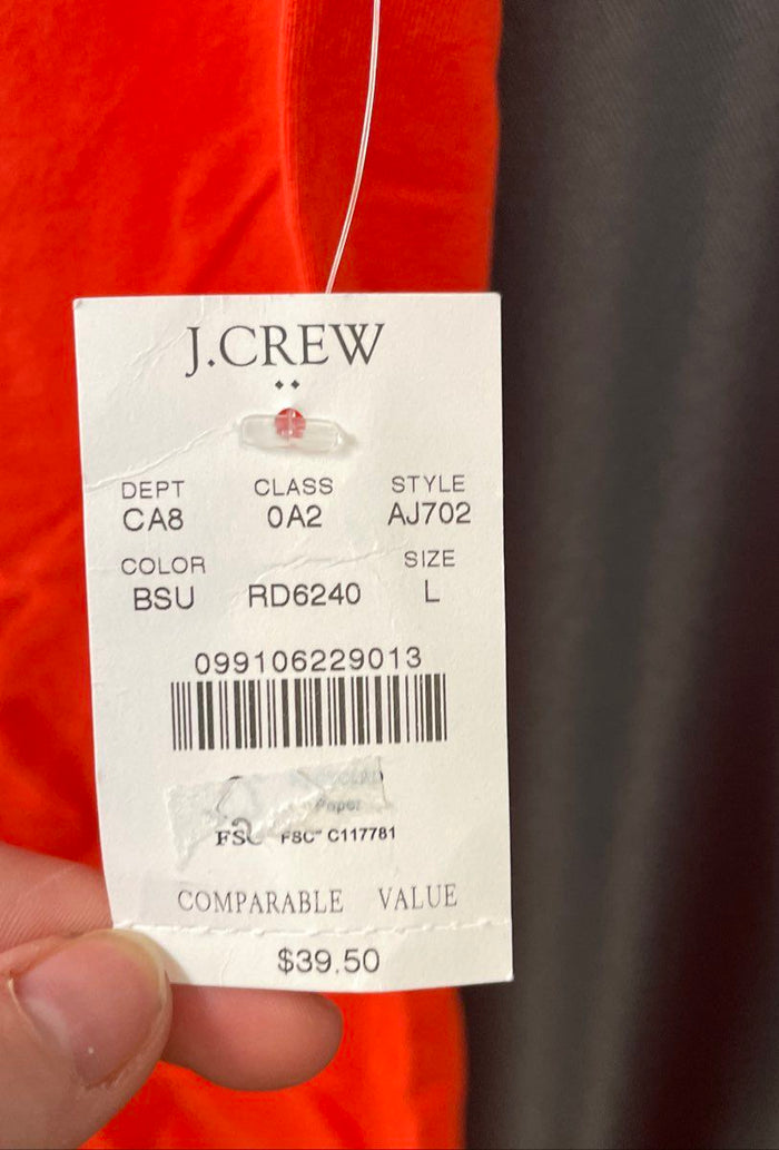 NWT J. Crew Women's Orange Capri Athletic Leggings Size L