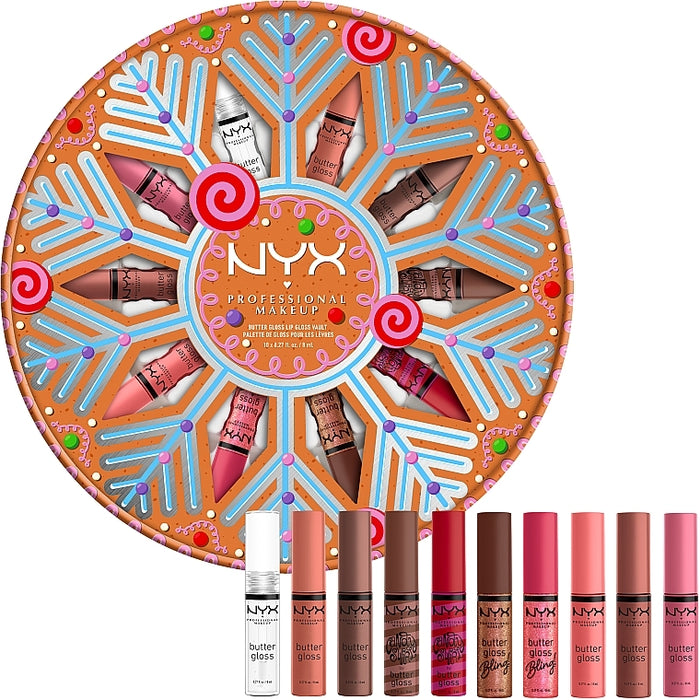 NYX professional makeup butter gloss lip gloss vault palette de gloss pour les levres