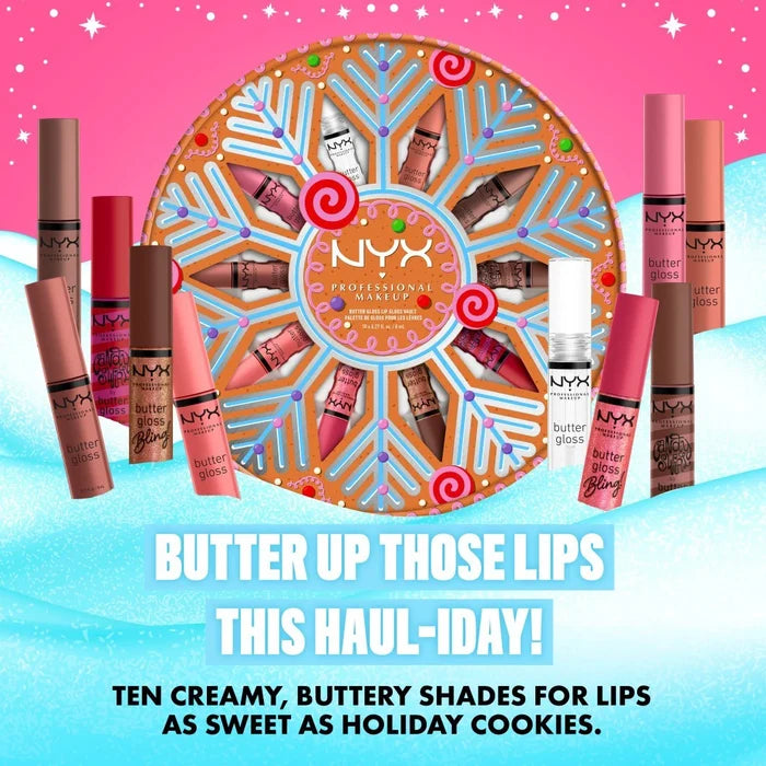 NYX professional makeup butter gloss lip gloss vault palette de gloss pour les levres