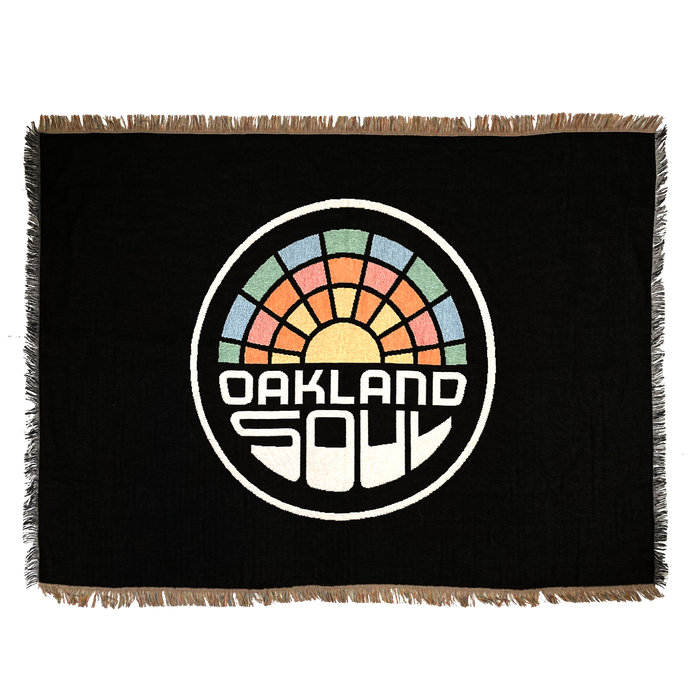 Flat  image of Oakland Soul throw blanket.