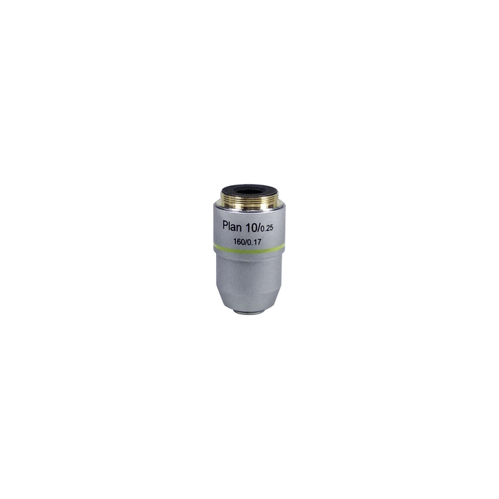 Objective Working Distance 5.84mm 10X Plan Achromatic Objective, SKU BM02513331, three quarter front view
