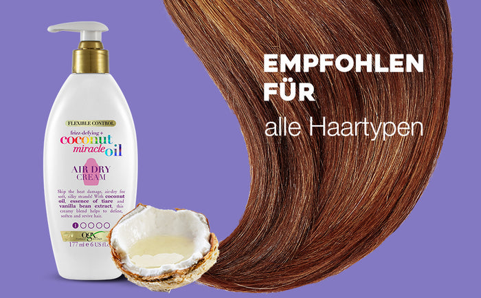 OGX frizz defying coconut miracle oil air dry cream كريم تصفيف الشعر بجوز الهند من او جي اكس