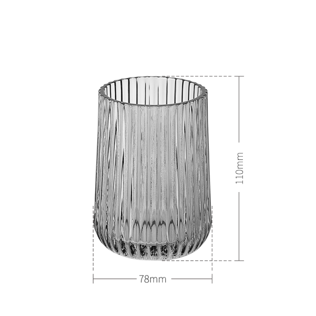 Opaque Black Glass Toothbrush Cup