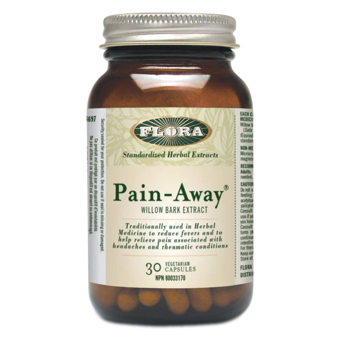 Bottle of Flora Pain-Away 30 Vegetable Capsules