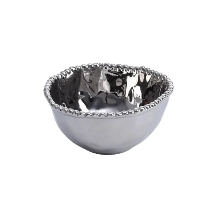 Pampa Bay Round Snack Bowl Silver