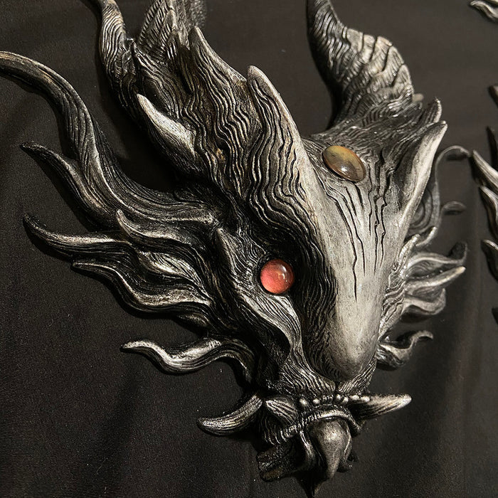 PANOPTES BEAST WALL SCULPTURE- ANTIQUE SILVER