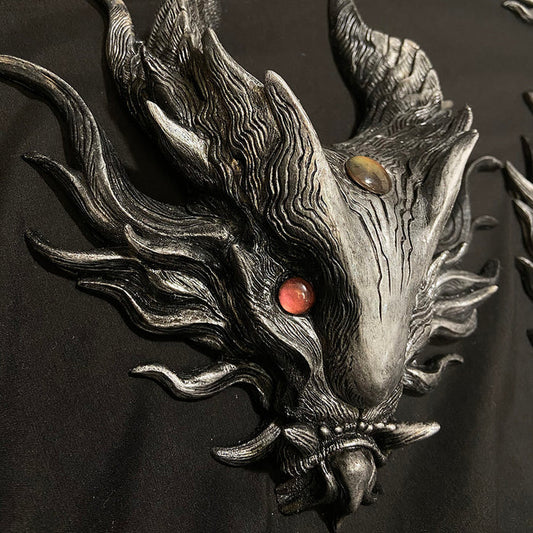 PANOPTES BEAST WALL SCULPTURE- ANTIQUE SILVER