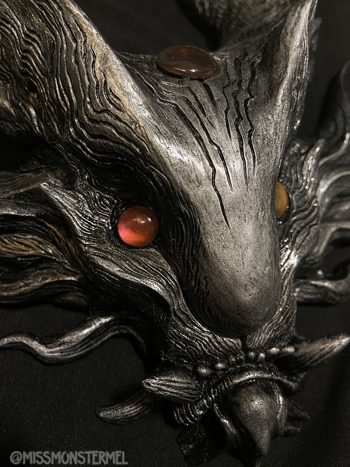PANOPTES BEAST WALL SCULPTURE- ANTIQUE SILVER