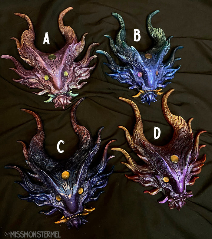PANOPTES BEAST WALL SCULPTURE- BLUES/PURPLES