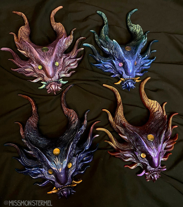 PANOPTES BEAST WALL SCULPTURE- BLUES/PURPLES
