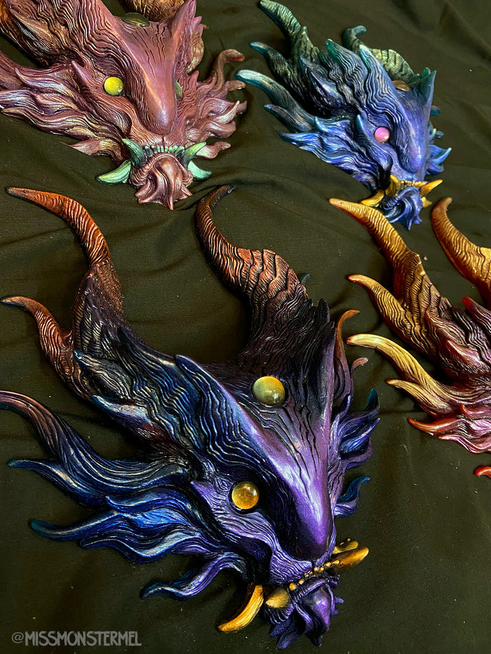 PANOPTES BEAST WALL SCULPTURE- BLUES/PURPLES
