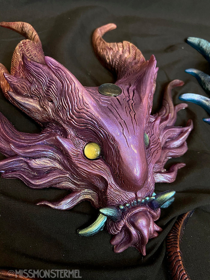PANOPTES BEAST WALL SCULPTURE- BLUES/PURPLES