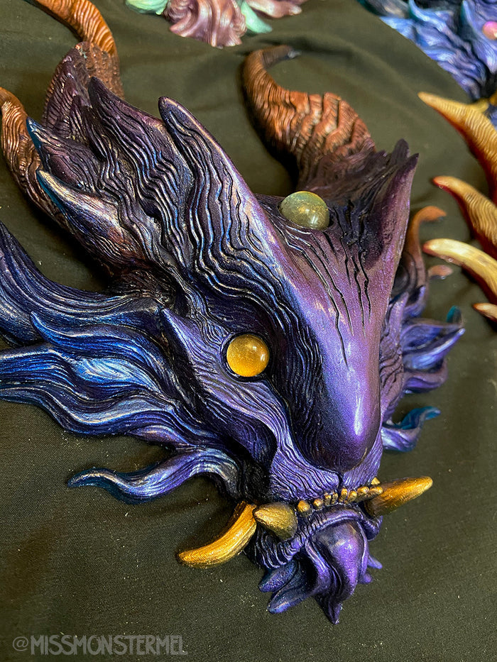 PANOPTES BEAST WALL SCULPTURE- BLUES/PURPLES