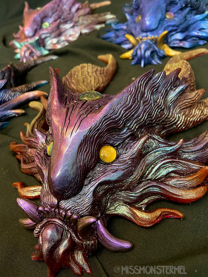 PANOPTES BEAST WALL SCULPTURE- BLUES/PURPLES