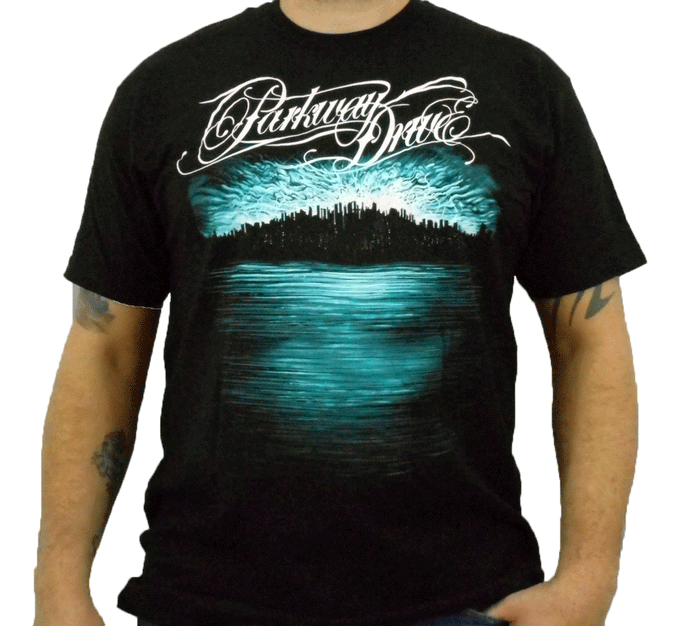 PARKWAY DRIVE (Deep Blue Skyline) Men's T-Shirt