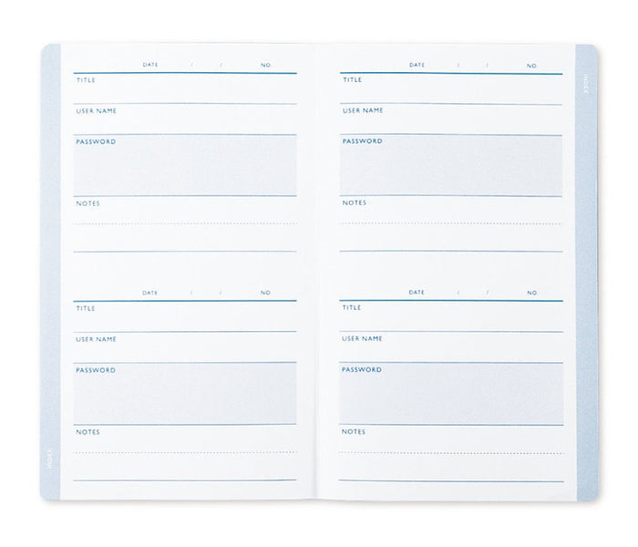 Password Book - Interior Pages