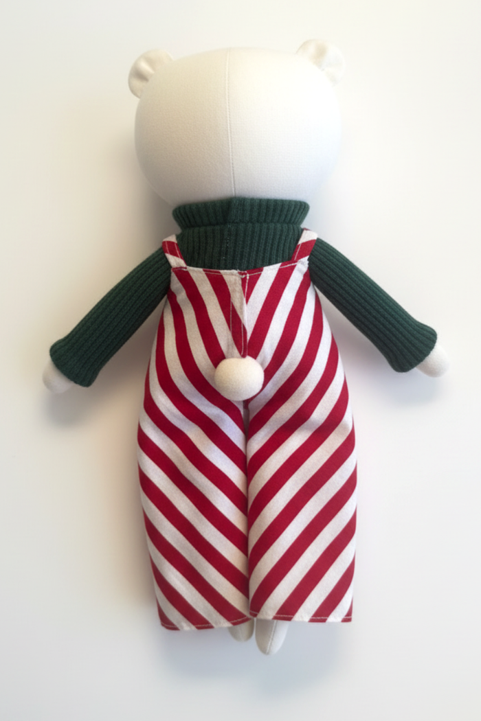 Patrick the Polar Bear - Striped Overall