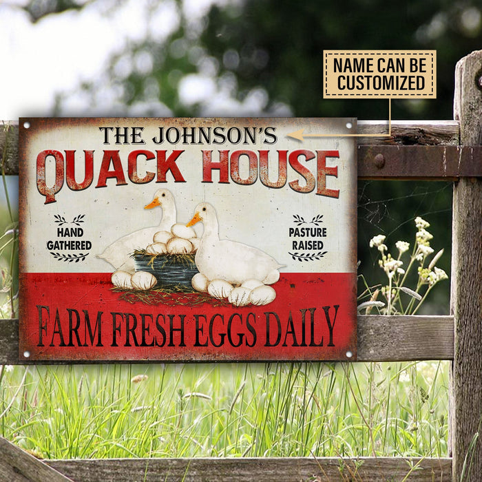 Personalized Duck Quack House Customized Classic Metal Signs-CUSTOMOMO